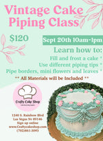 9/20 -- Vintage Cake Piping Class