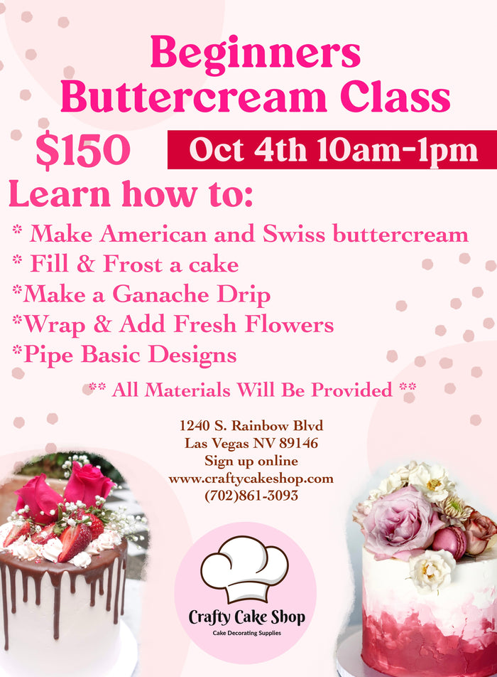 10/4 -- Beginners Buttercream Class