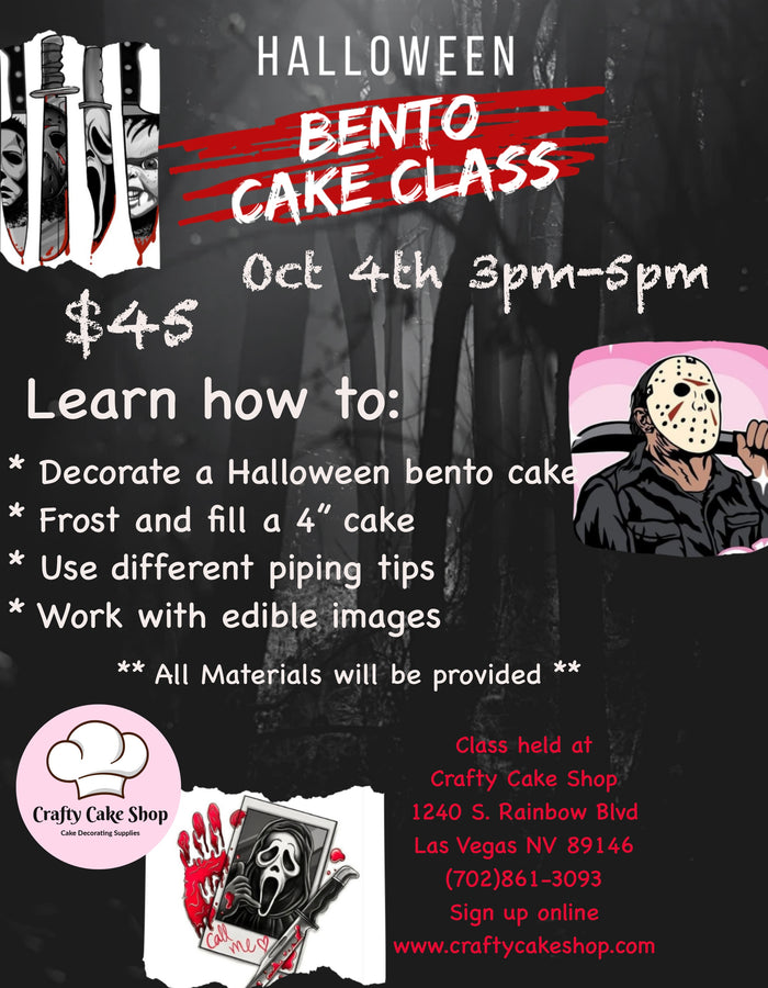 10/4 -- Halloween Bento Cake Class