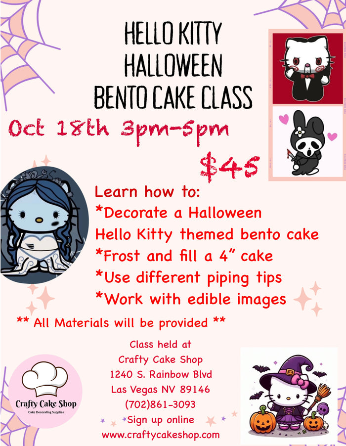 10/18 -- Halloween Hello Kitty Bento Cake Class
