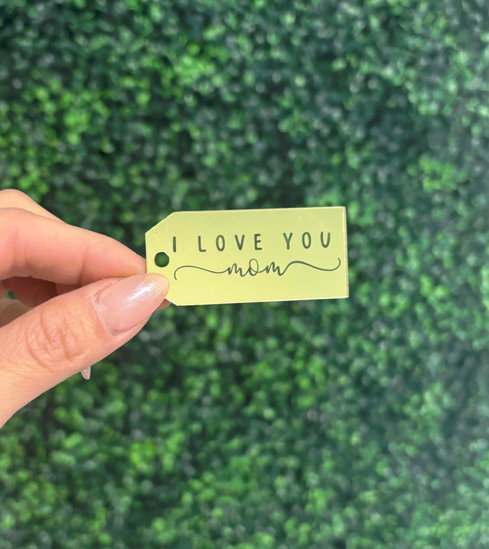 I Love You Mom Ribbon Charm