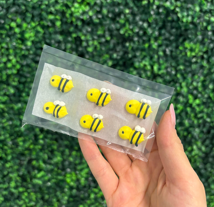 6ct Royal Icing Bees 3/4