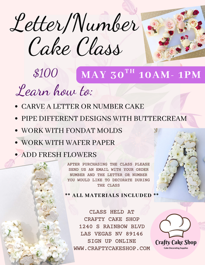 5/30 -- Letter/Number Cake Class