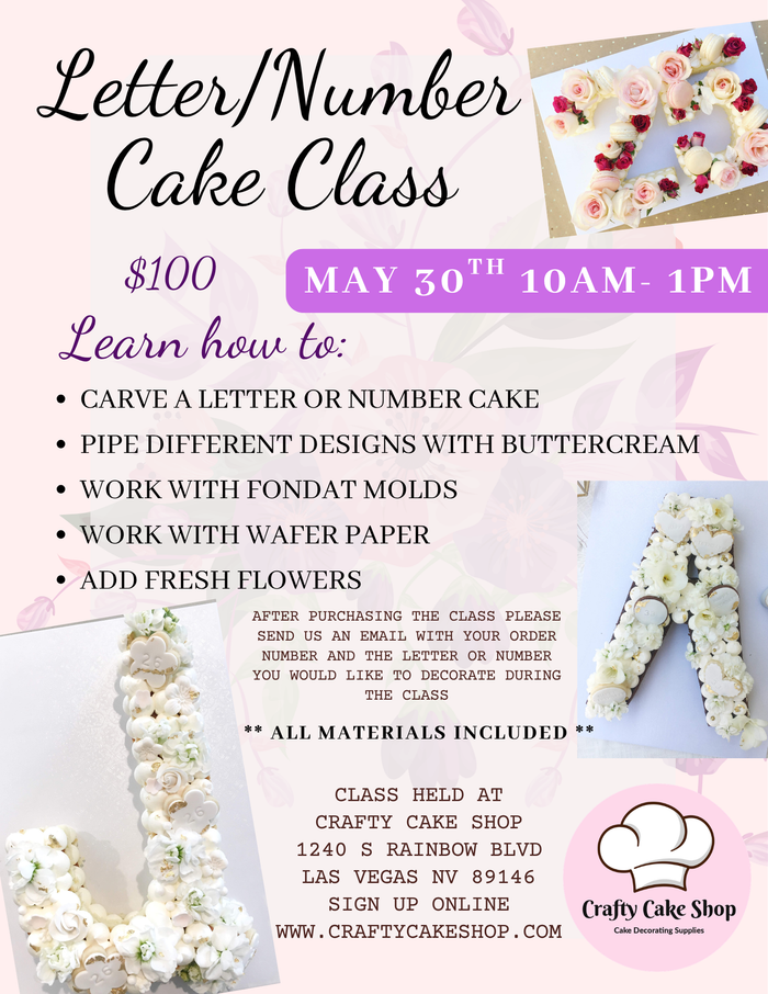 5/30 -- Letter/Number Cake Class