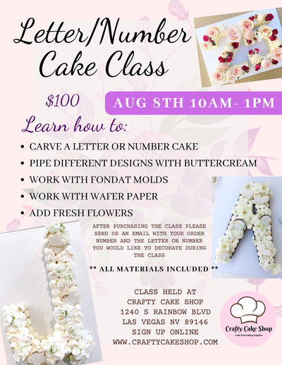 8/8 -- Letter/Number Cake Class