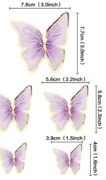 5pc Butterfly Topper