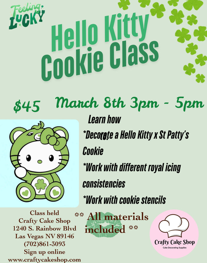 3/8 -- Hello Kitty x St Patty's Cookie Class