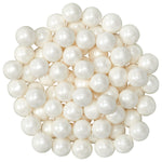 7mm White Shimmer Pearls - 4oz