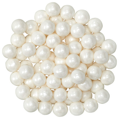 7mm White Shimmer Pearls - 4oz