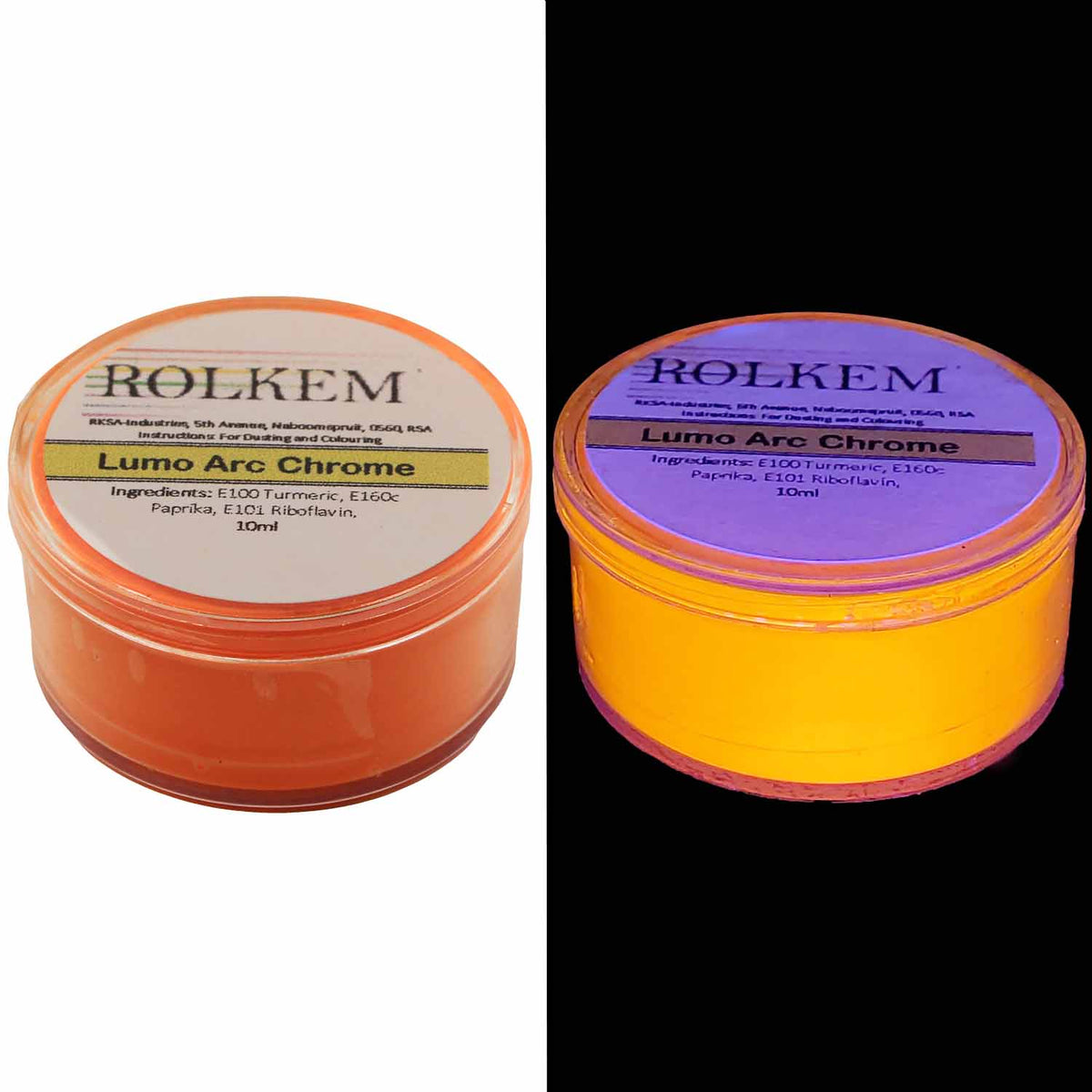 Rolkem Lumo UV-Fluorescent Powder Food Color, 10-Milliliter-Volume (Ar ...