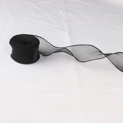 Flower Fishtail Ribbon Black