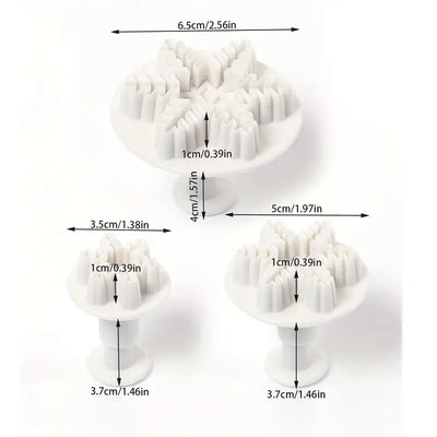 3pc Snowflake Plunger Cutter