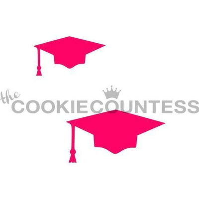 Graduation Caps Stencil (2 Sizes in 1)
