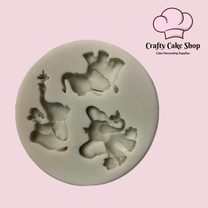 3 Elephant Silicone Mold