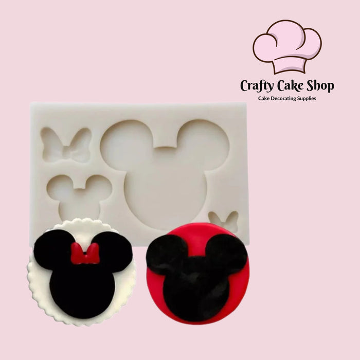 2 Size Mouse Mold w/ Bows