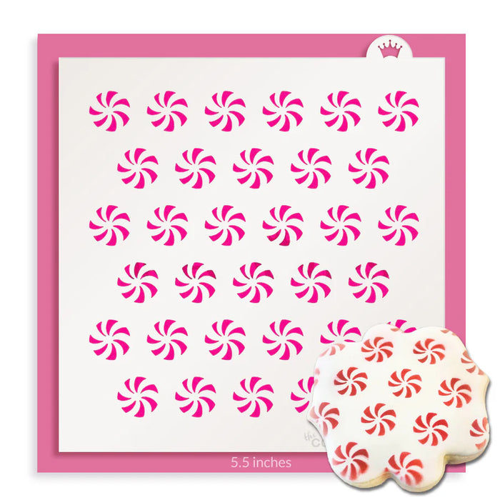 Peppermint Swirl Stencil