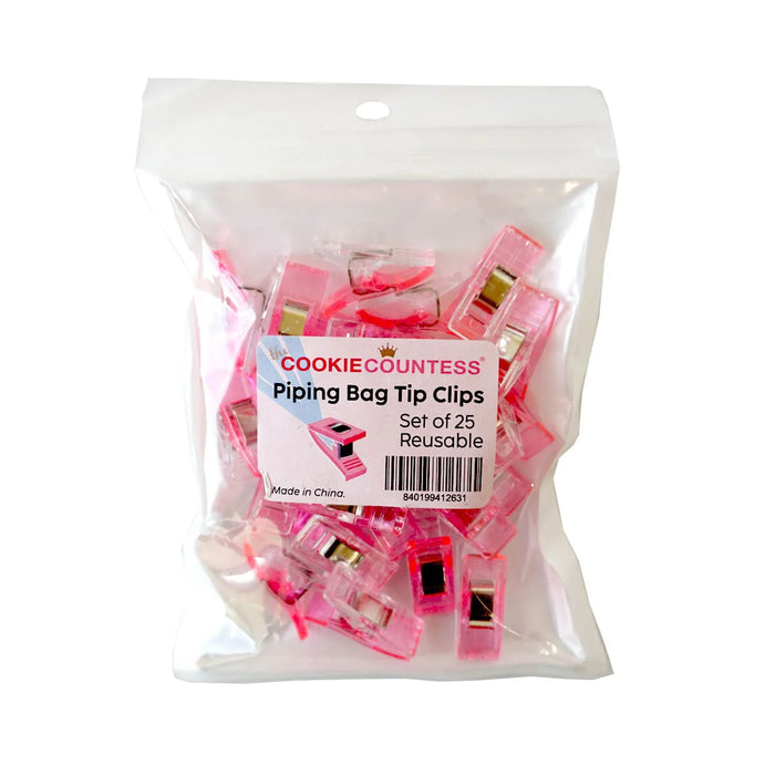 Piping Bag Tip Clips (25pk) Cookie Countess
