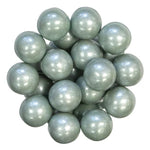 1" Shimmer Silver Gumballs