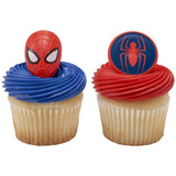 Spiderman Cupcake Rings