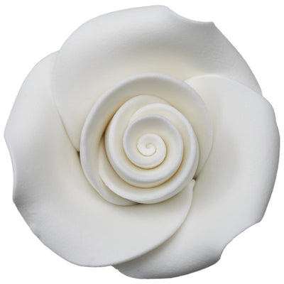 1.5" White Sugar Rose