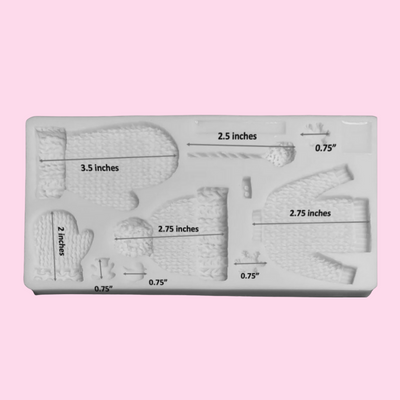 Knitted Sweater/Mittens Christmas Mold