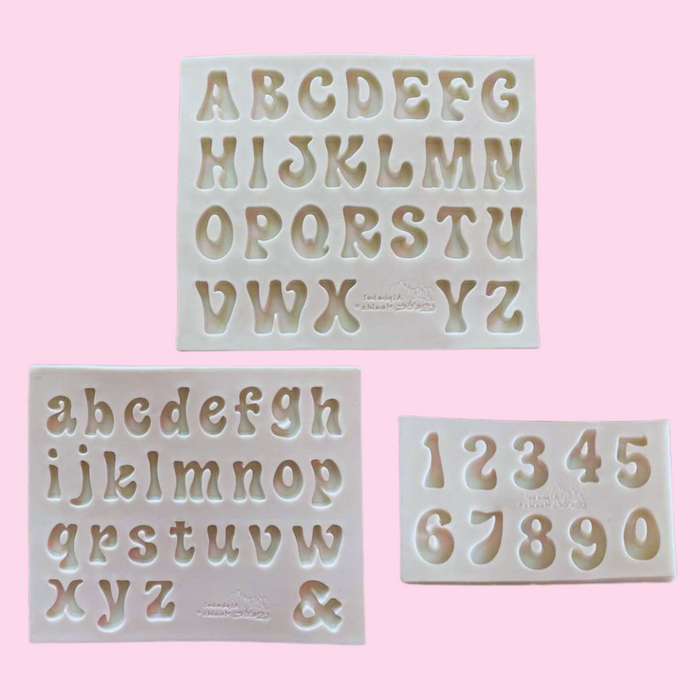 Alphabet & Numbers Silicone Mold (3 pieces)