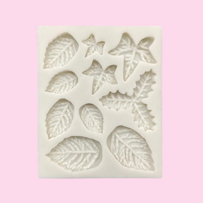 Assorted Christmas Leaves Silicone Mold