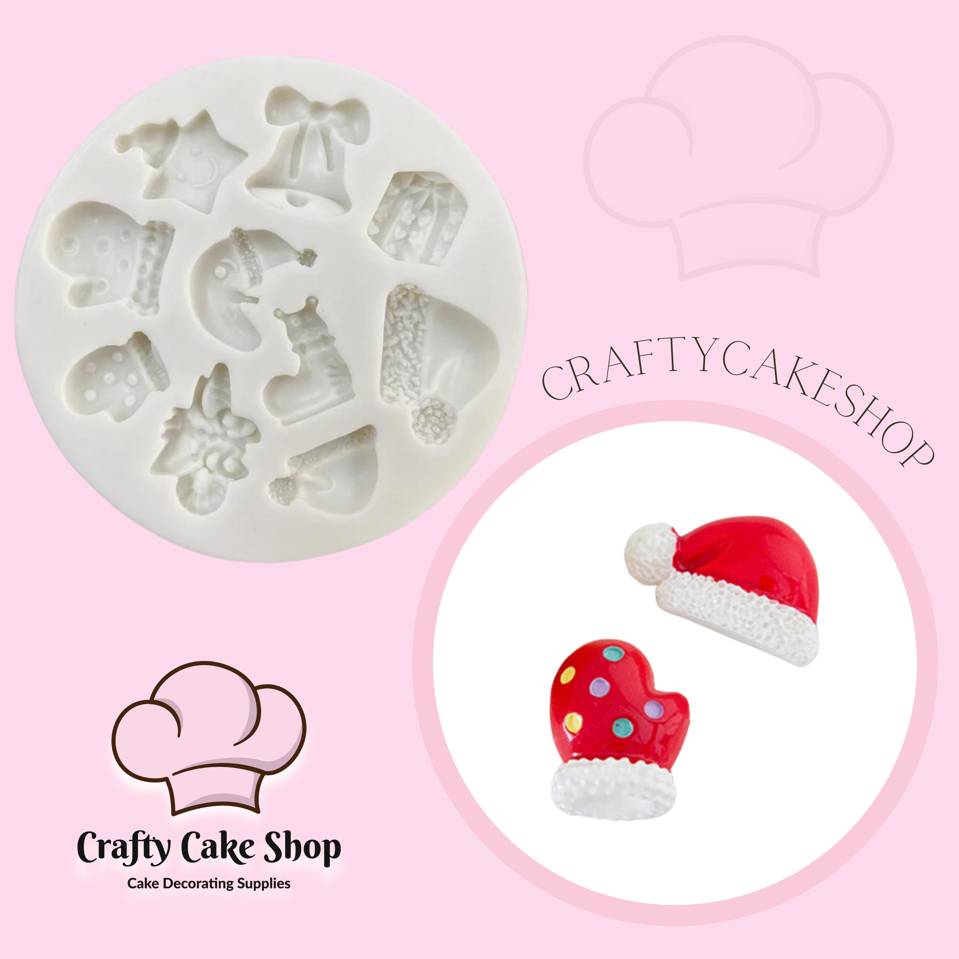 Christmas Small Santa Silicone Mold – Oh Sweet Art!