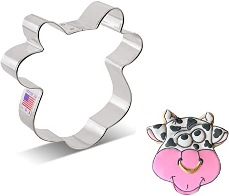 Cow face cookie cutter