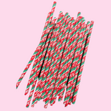 Ho-Ho-Ho red and green cake pop straws