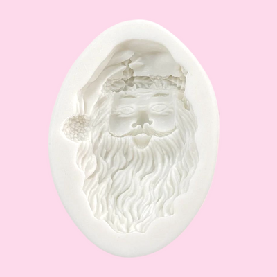 Santa Claus detailed face silicone mold