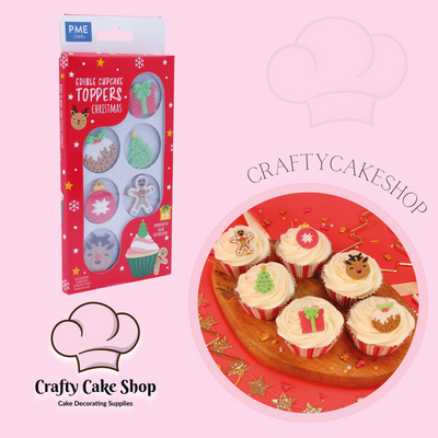 PME Christmas edible cupcake topper set