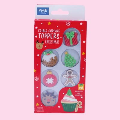 PME Christmas edible cupcake topper set