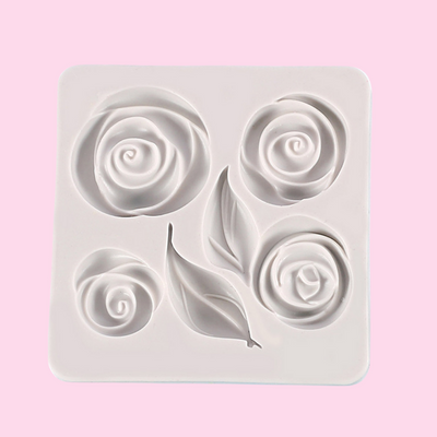 Rose and Leaf Silicone Mold