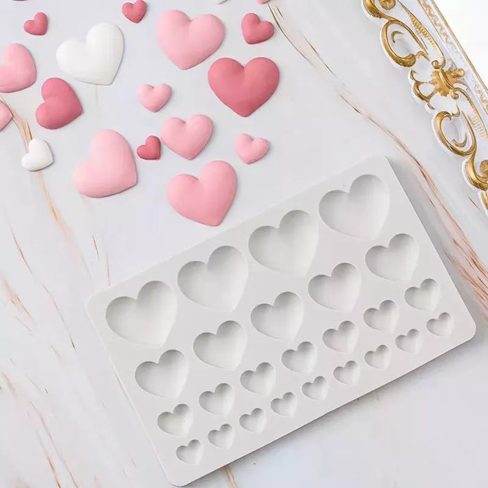 25 Assorted Hearts Mold