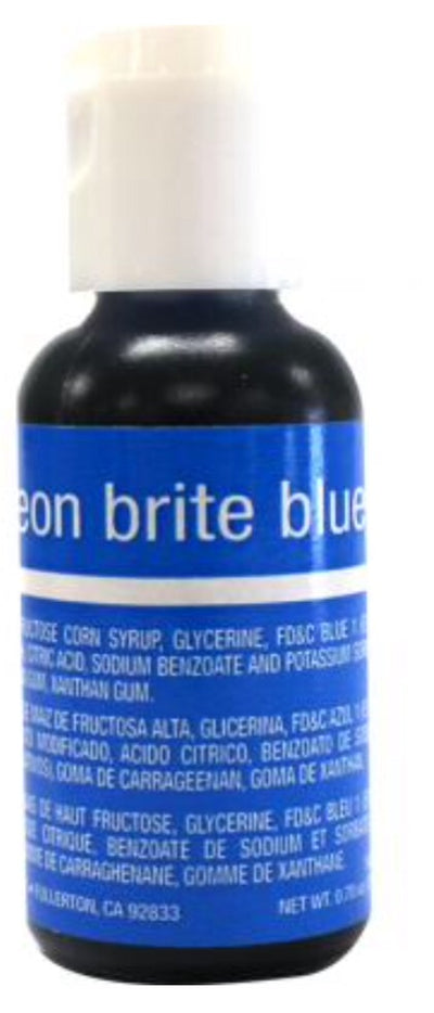 Neon Brite Blue Chefmaster Liqua gel Food Coloring