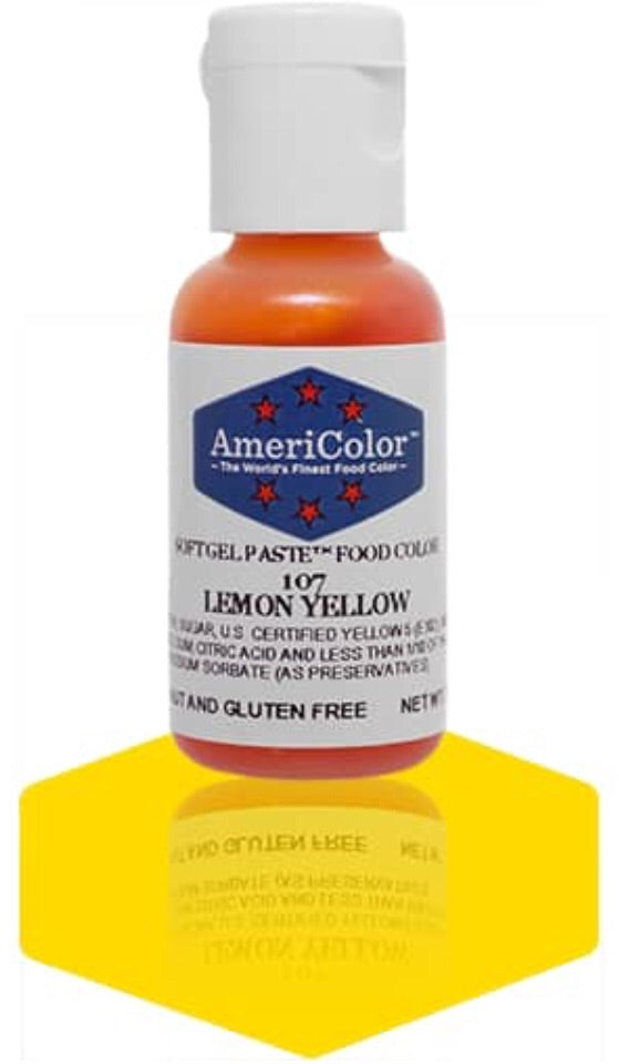 107-Lemon Yellow AmeriColor Softgel Paste Food Color