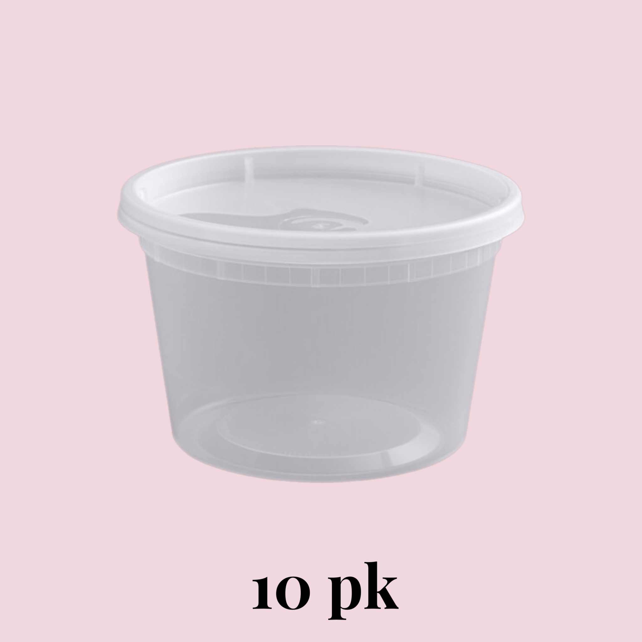 Plastic Deli Container and Lid Combo Pack