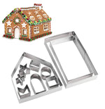 3D Gingerbread House Cookie Cutter Set