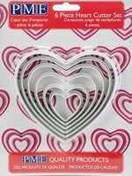 PME 6 piece heart cutter set