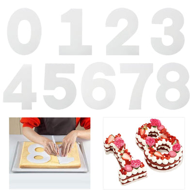 0-8 Number Cake, Stencils
