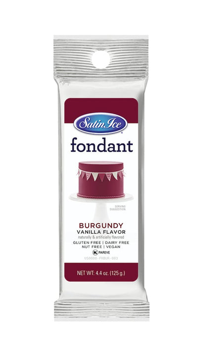 Satin ice 4.4oz Burgundy fondant