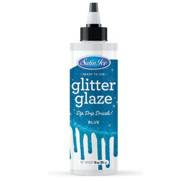 Satin Ice Glitter Glaze- Blue