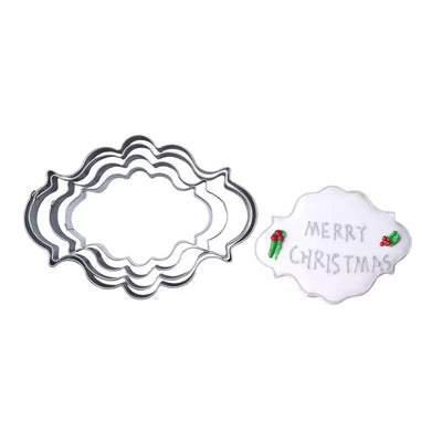 4pc Plaque Cookie Cutter Sets