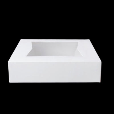 10" White Window Pie Box