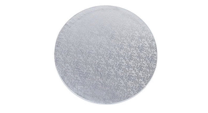 10in Silver Cake Drum- Round