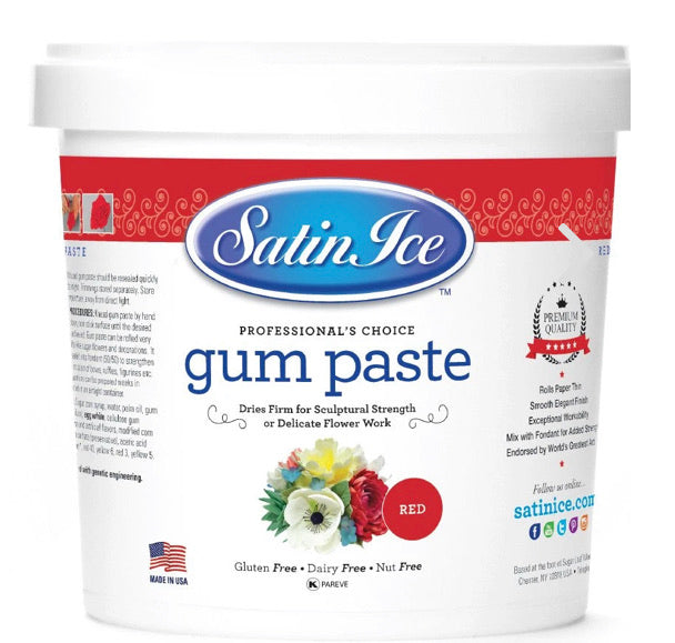 Satin Ice 2lb Red Gum Paste