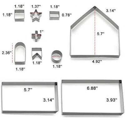 3D Gingerbread House Cookie Cutter Set