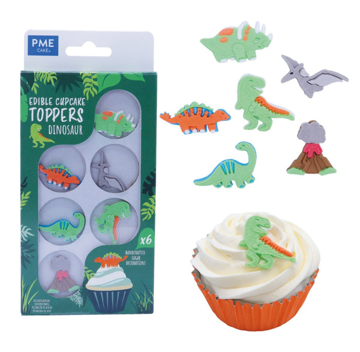 PME Dinosaur edible cupcake topper set