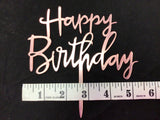 Cursive Happy Birthday Cake Toppers